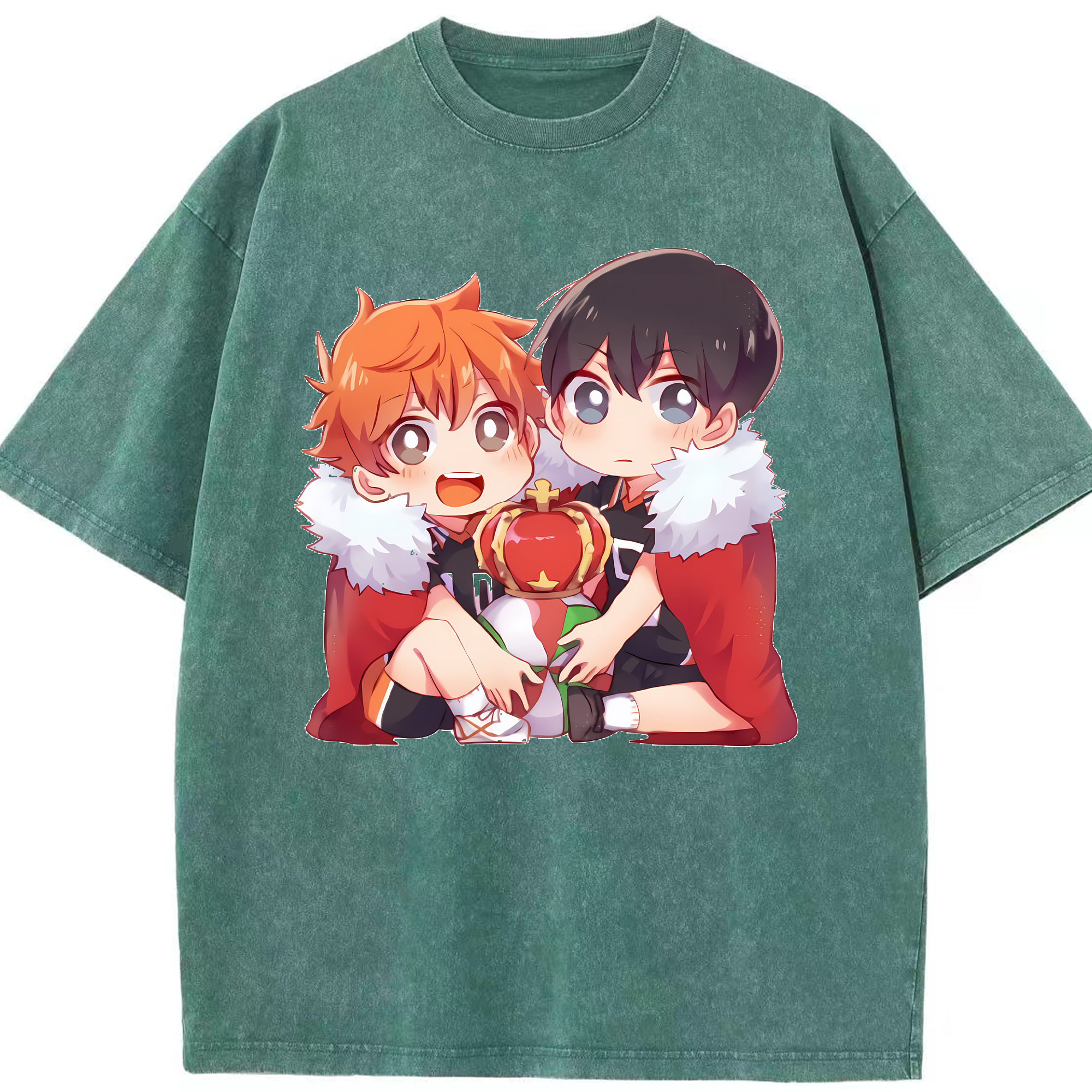（画像用） ハイキュー!! Haikyu!! 綿100% ヴィンテージ風 半袖Tシャツ（フロントプリント）